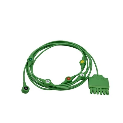 ECG لیڈ وائرز Draeger Siemens Monolead 6 Leads Snap