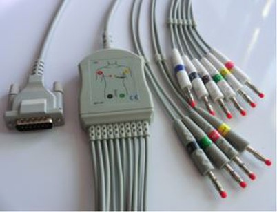 Leadwires، IEC، کیلا / کلپ کے ساتھ شلر AT3 / 5 / CS100 10 لیڈ ئکیجی کیبل / مختصر سکرو کے ساتھ سنیپ