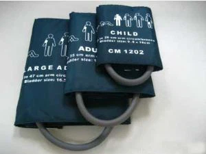 نیونیٹ، بچے، پیڈیاکریٹ، بالغ، چھوٹے بالغ، بڑے بالغ دوبارہ قابل استعمال NIBP کف، TPU اور نایلان کے ساتھ سنگل ٹیوب 10-15cm